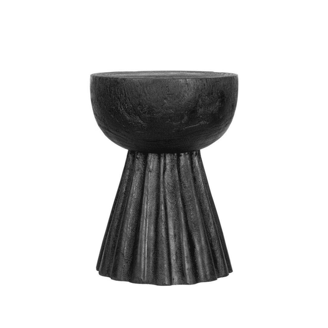 Tabouret Trophy Bois de Suar Noir Brûlé MUST Living