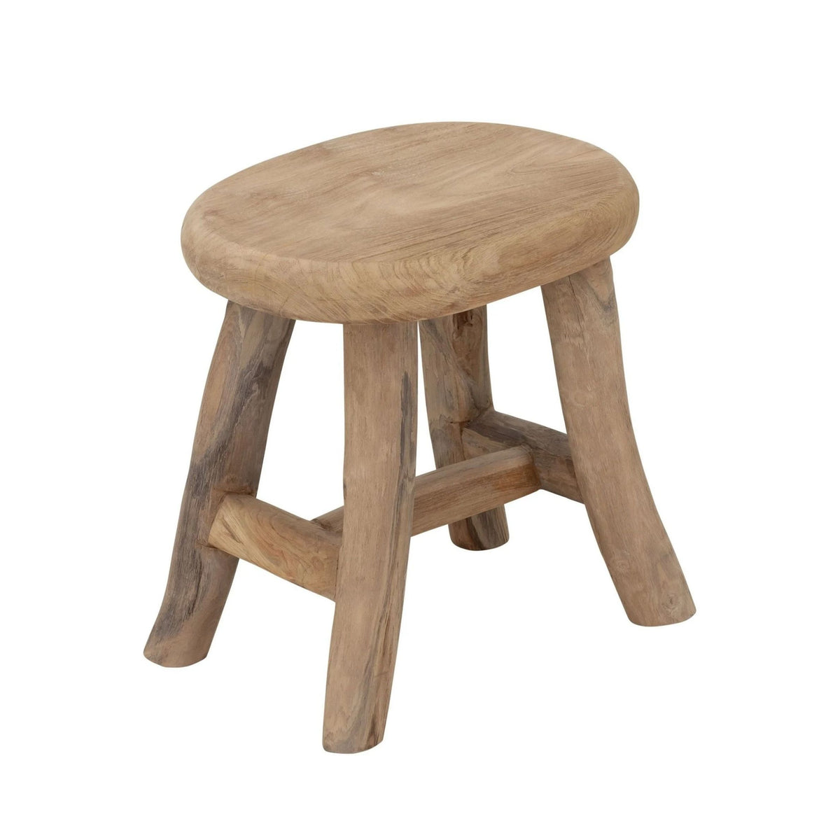Tabouret Brad en bois de teck et bois de racine naturel MUST Living