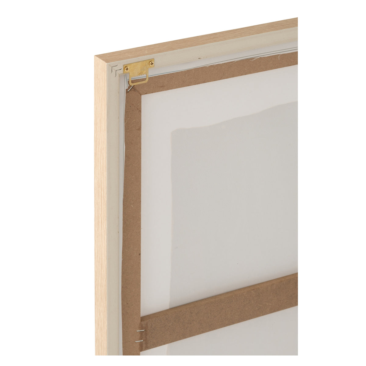 Tableau rayé en MDF blanc/naturel, lot de 2 J-Line
