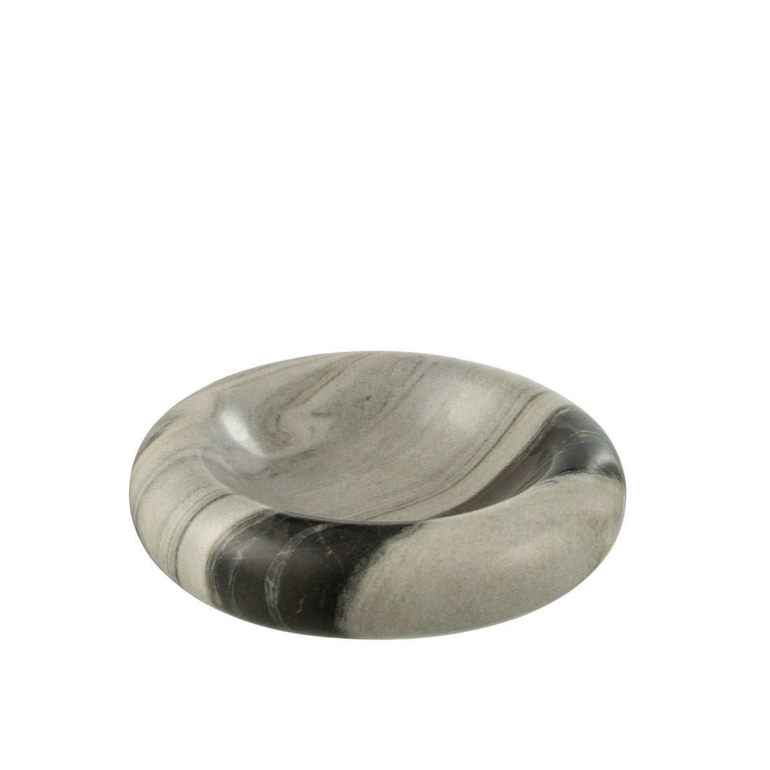 Assiette Marbre Noir/Gris Clair Moyenne J-Line