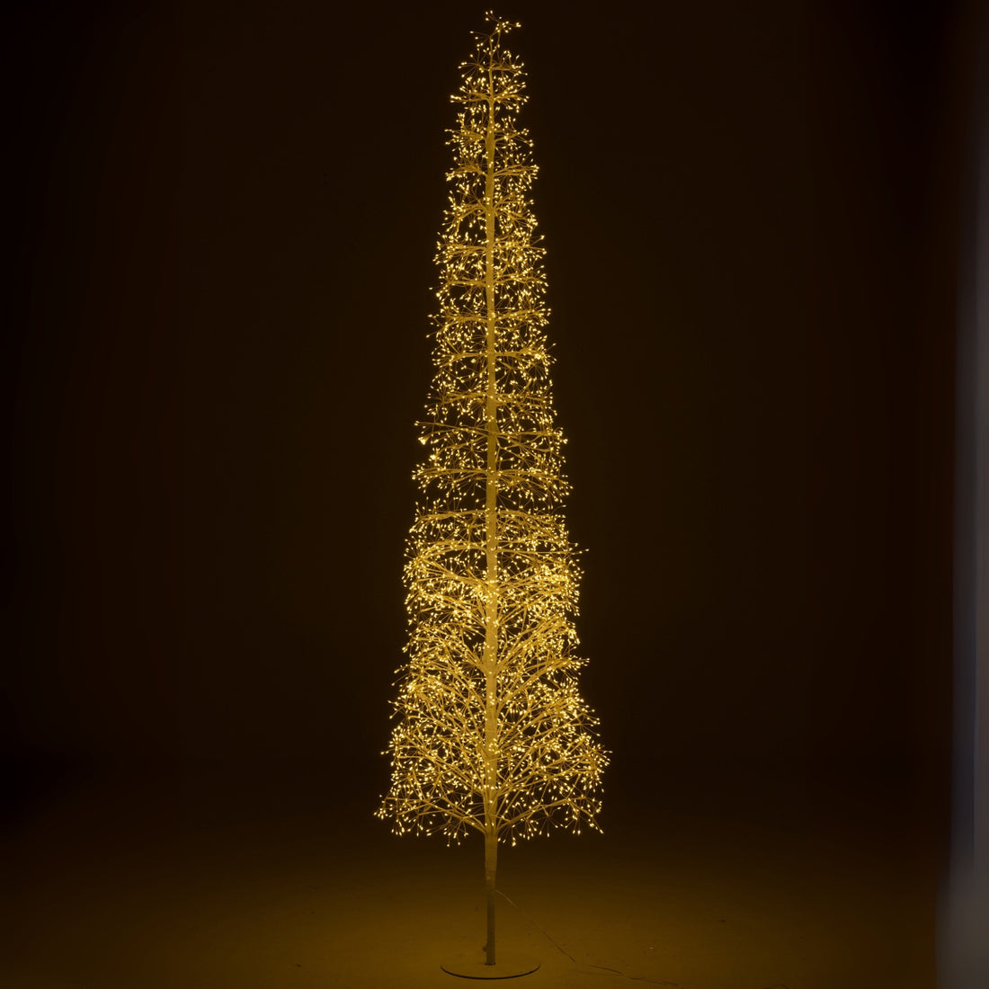 Sapin de Noël avec lumières LED blanc chaud, fer blanc, extra large H240 cm J-Line