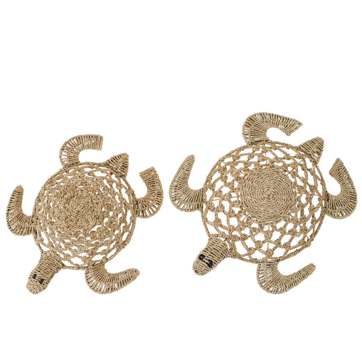 Lot de 2 objets muraux Tortue Herbe marine Naturel J-Line