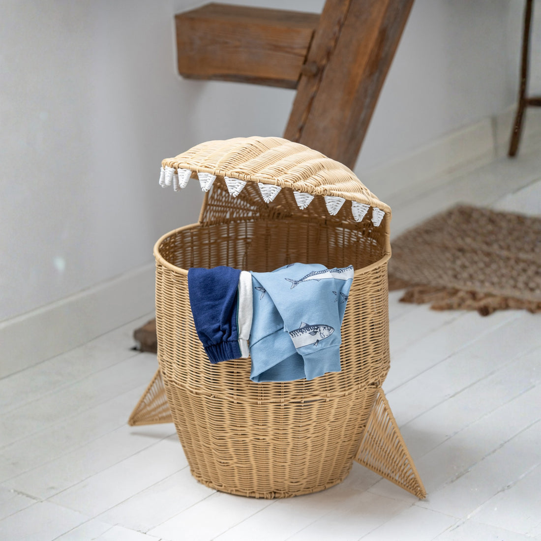 Panier Requin Plastique Naturel J-Line