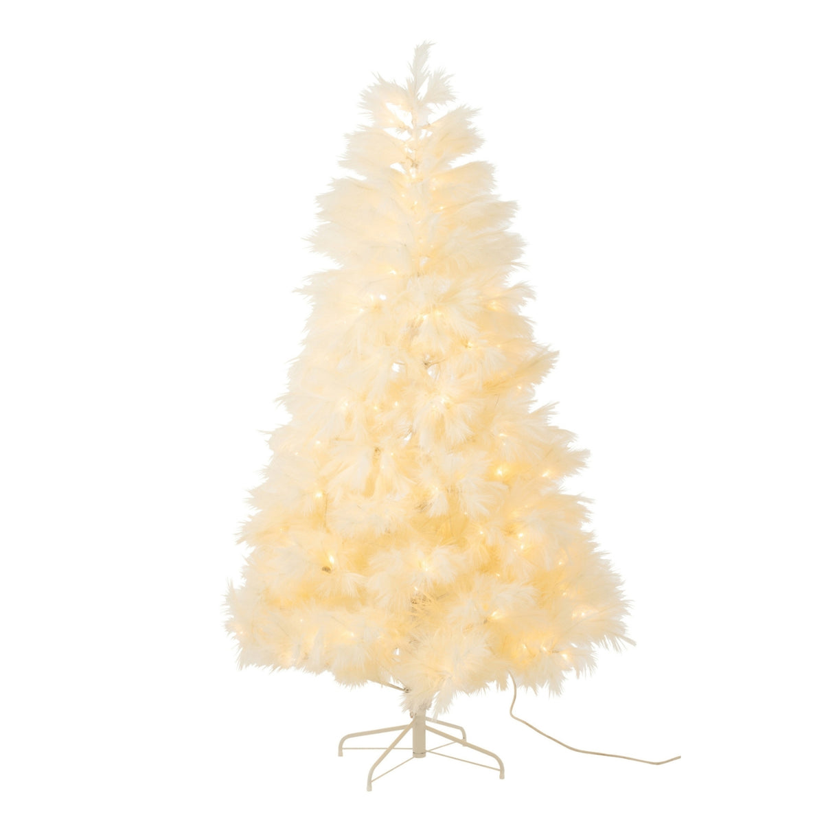 Sapin de Noël 400 LED Pampa Métal Écru H210cm J-Line