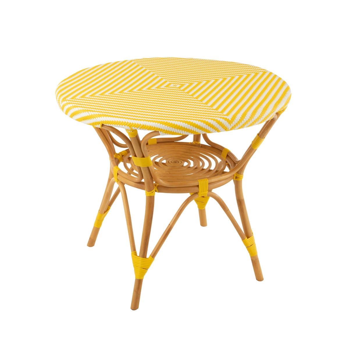 Table à manger Rotin Jaune/Blanc J-Line