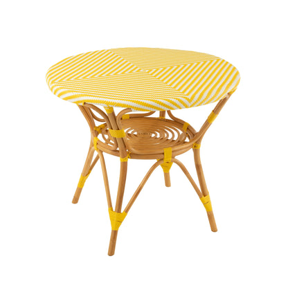 Table à manger Rotin Jaune/Blanc J-Line