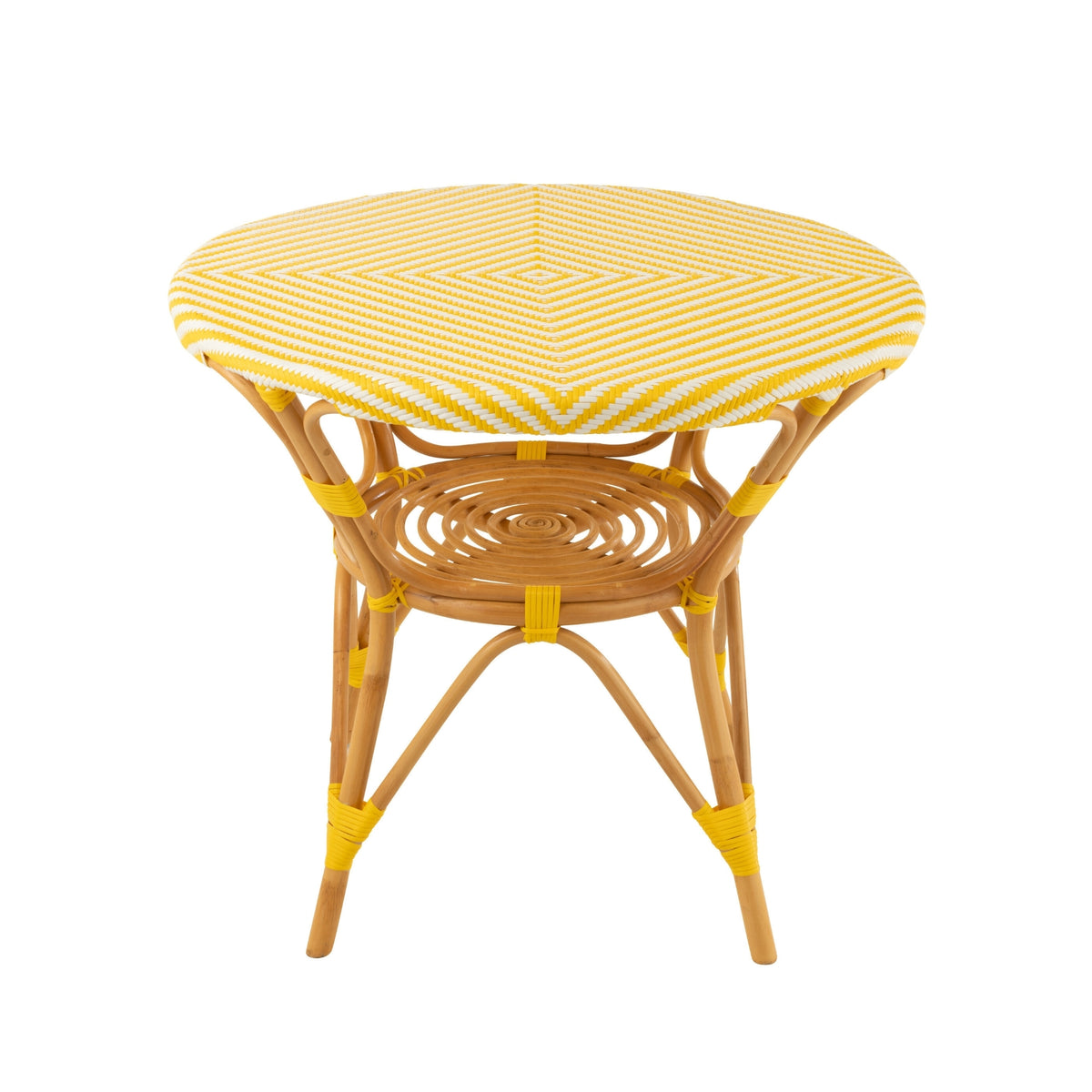 Table à manger Rotin Jaune/Blanc J-Line