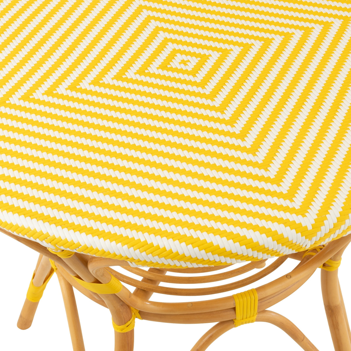 Table à manger Rotin Jaune/Blanc J-Line