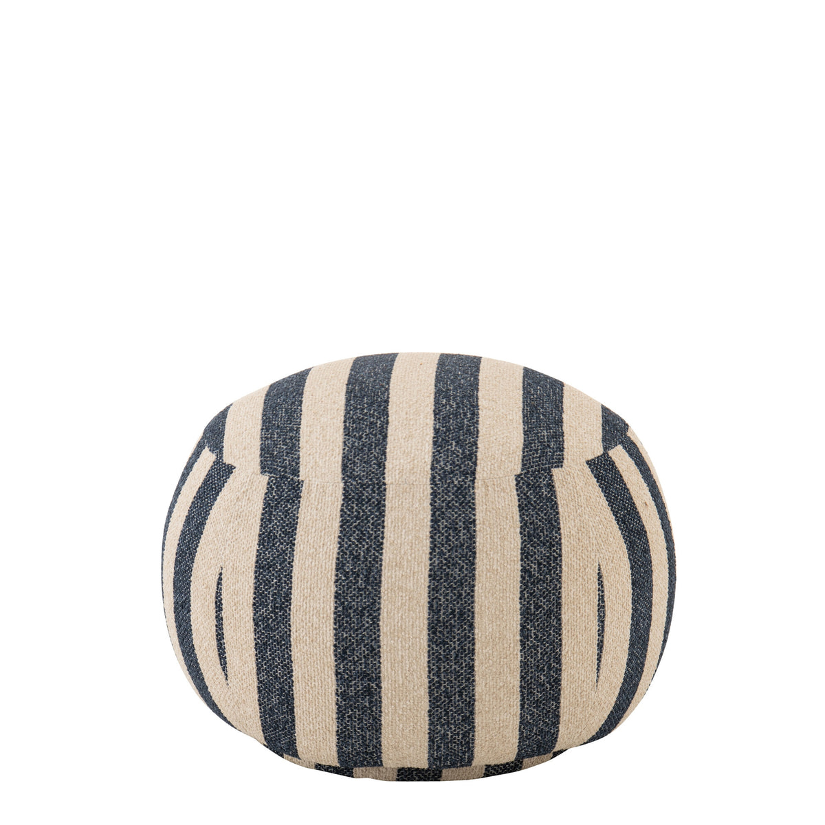 Pouf Rayé Bleu/Blanc Cassé J-Line
