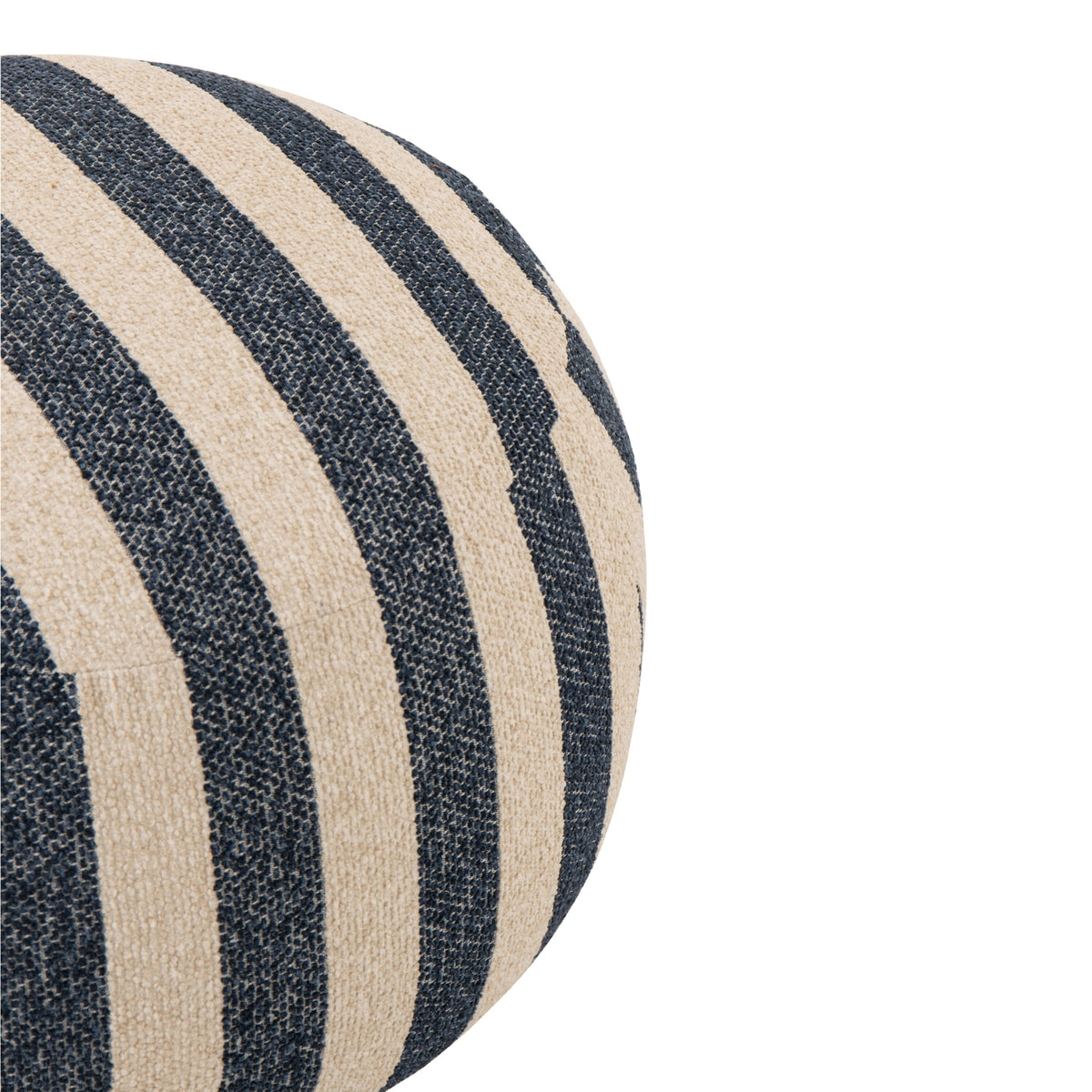 Pouf Rayé Bleu/Blanc Cassé J-Line