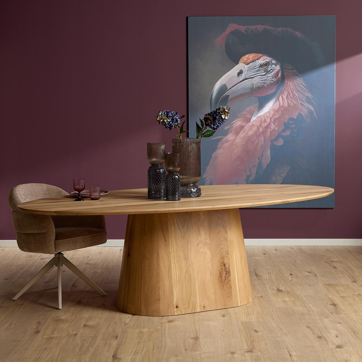 Table à manger Riga Chêne Naturel Ovale 210cm Starfurn