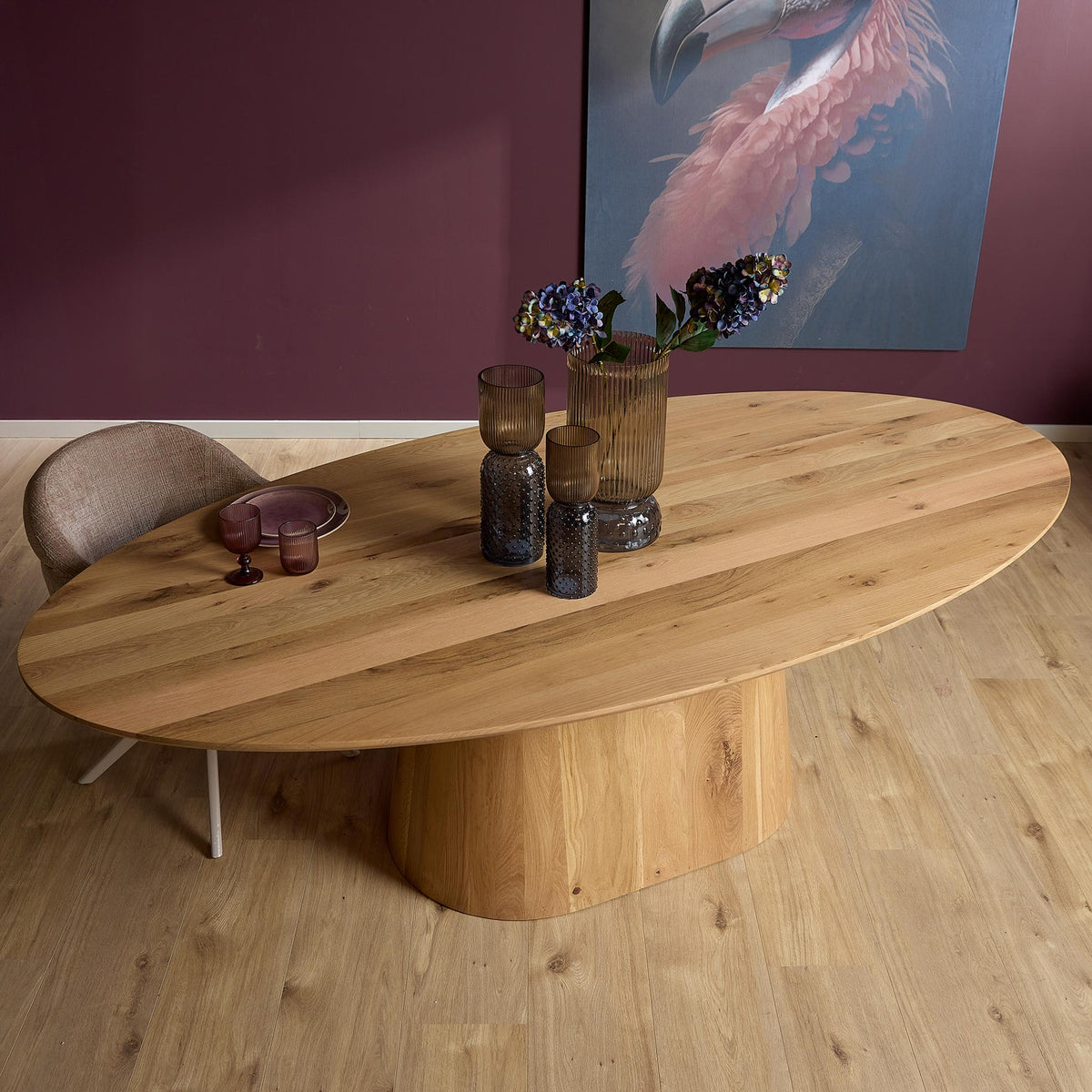 Table à manger Riga Chêne Naturel Ovale 210cm Starfurn