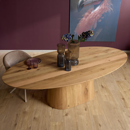 Table à manger Riga Chêne Naturel Ovale 210cm Starfurn
