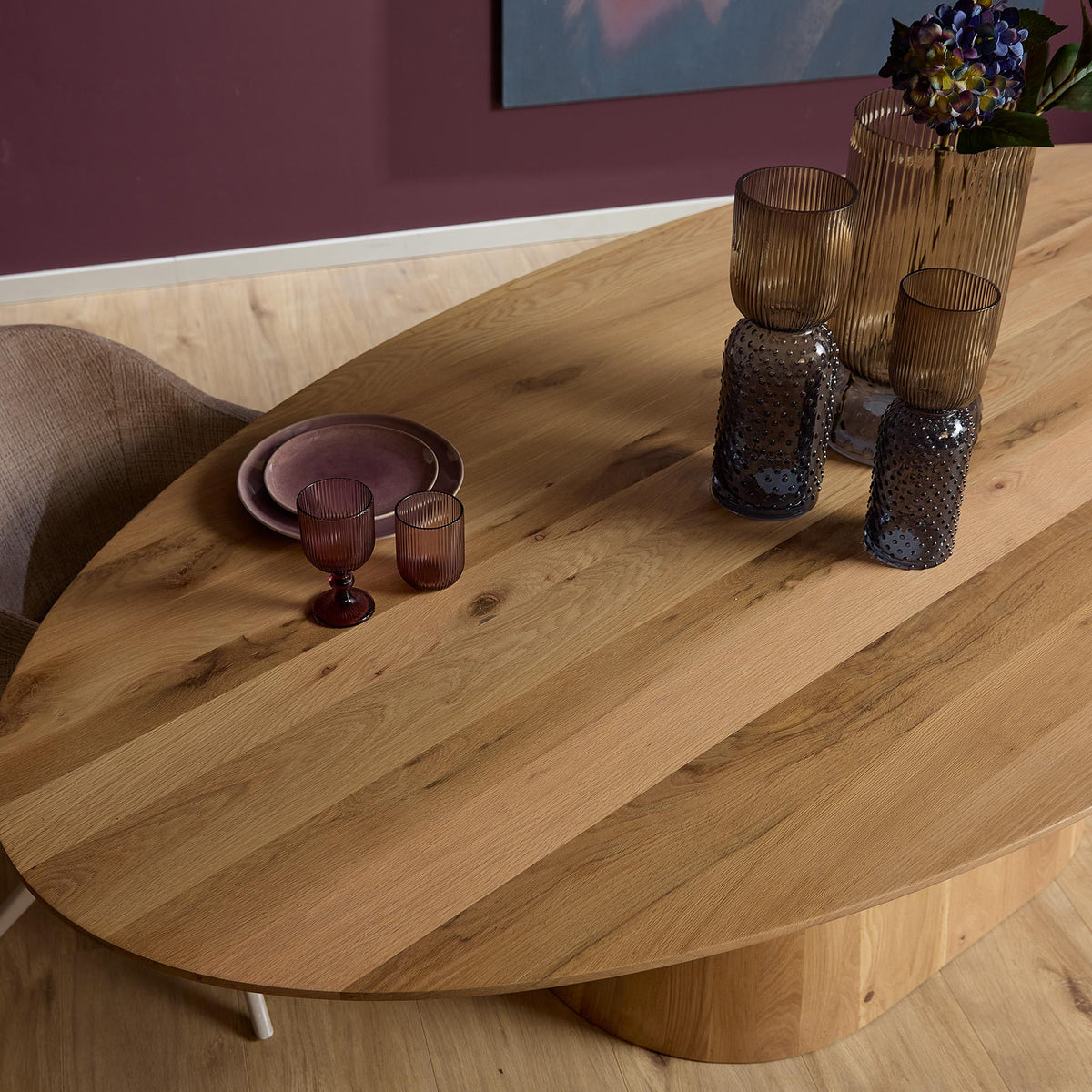 Table à manger Riga Chêne Naturel Ovale 210cm Starfurn