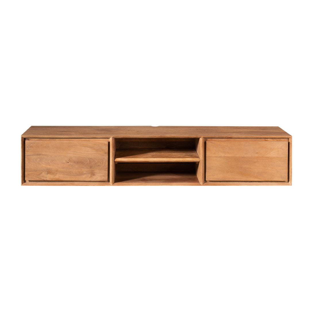 Meuble TV suspendu Ambiance Bois de Manguier Naturel 160cm Starfurn