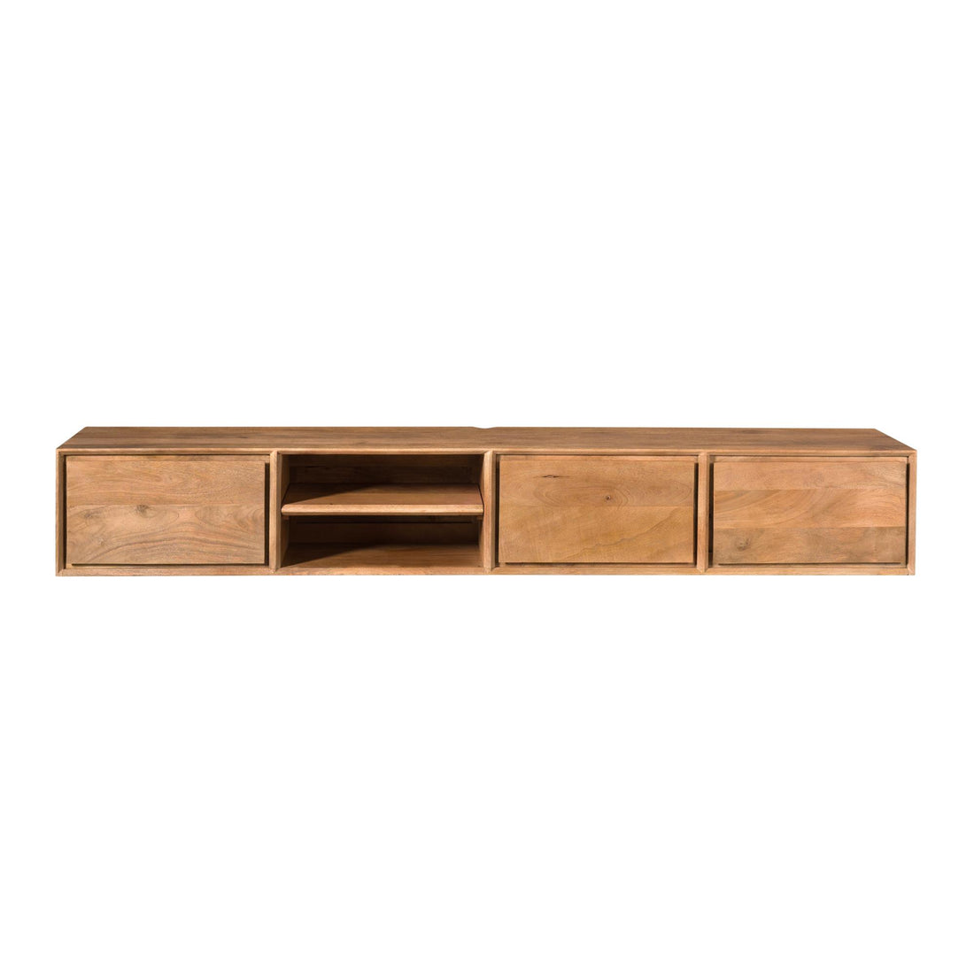 Meuble TV suspendu Ambiance Bois de Manguier Naturel 200cm Starfurn
