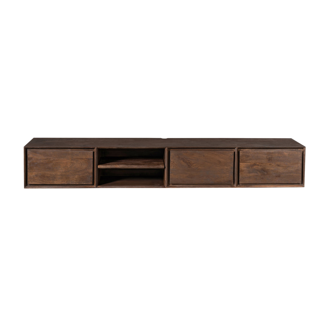 Meuble TV suspendu Ambiance Bois de Manguier Marron 200cm Starfurn