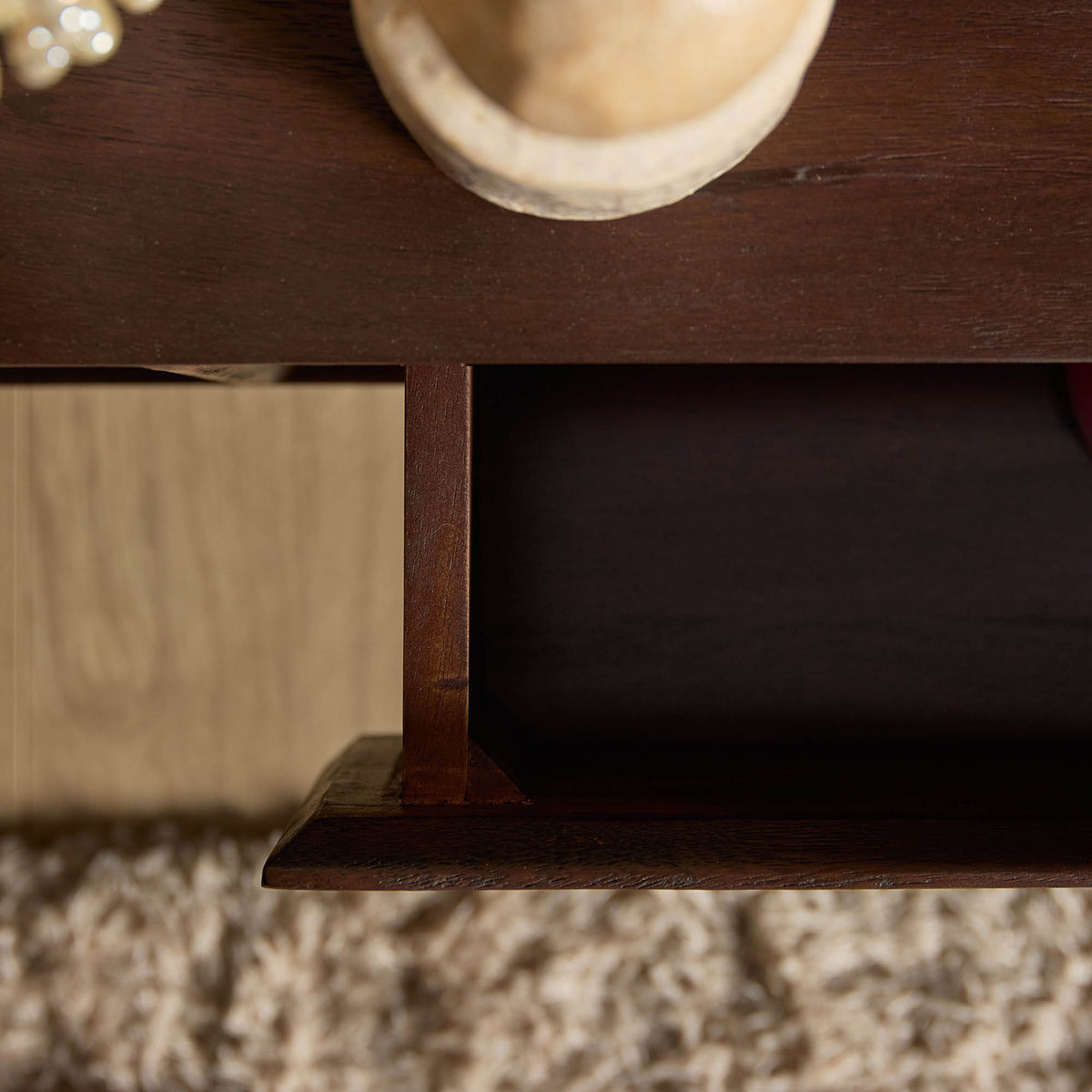 Meuble TV suspendu Ambiance Bois de Manguier Marron 280cm Starfurn