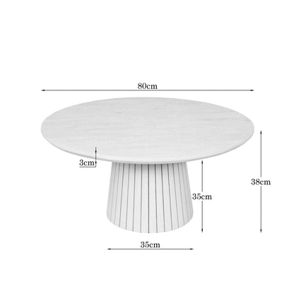 Table basse Solana Bois de manguier Marron 80cm Starfurn