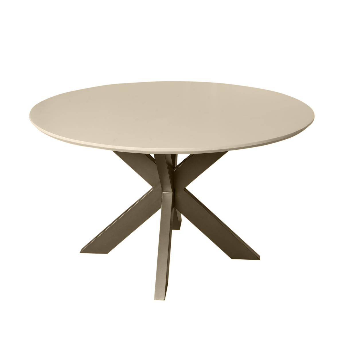 Table à manger Madison Bois de manguier Sable Ronde 130cm Starfurn