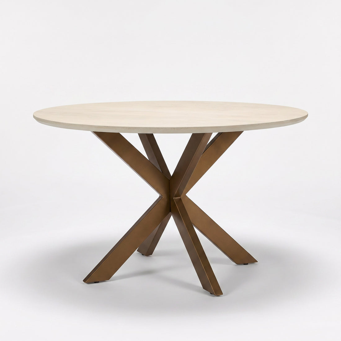 Table à manger Madison Bois de manguier Sable Ronde 110cm Starfurn