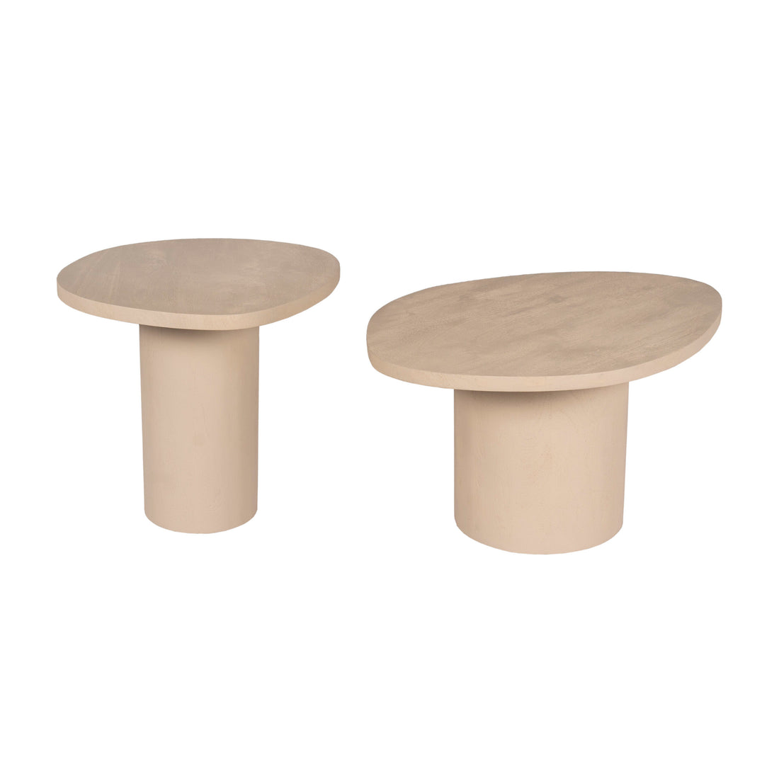 Tables basses Mirre Bois de manguier Sable Lot de 2 Starfurn
