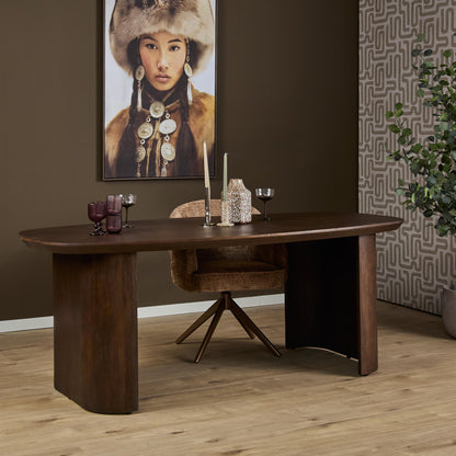 Table à manger Maré Bois de manguier Marron 240cm Starfurn