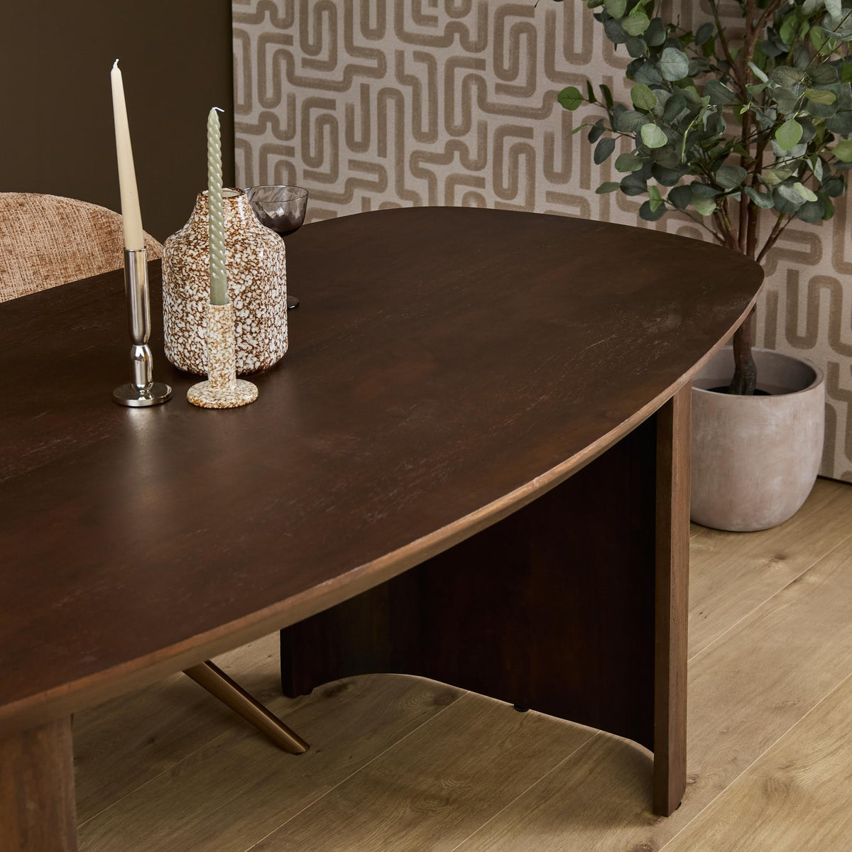 Table à manger Maré Bois de manguier Marron 240cm Starfurn