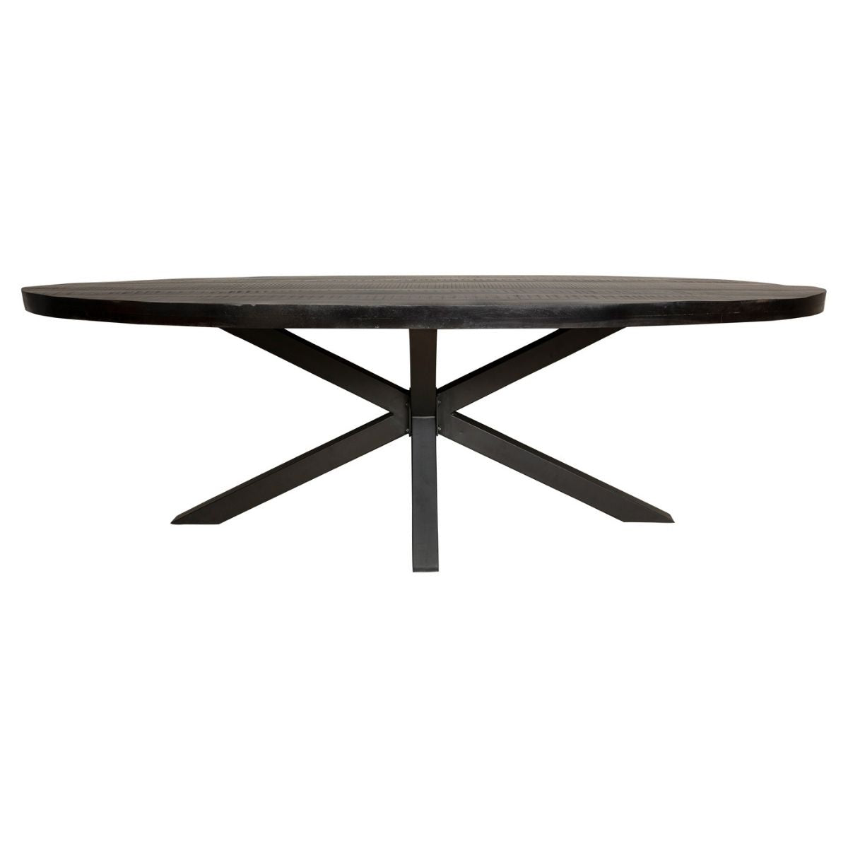 Table à manger Denver Bois de manguier Noir Ovale 240cm Starfurn