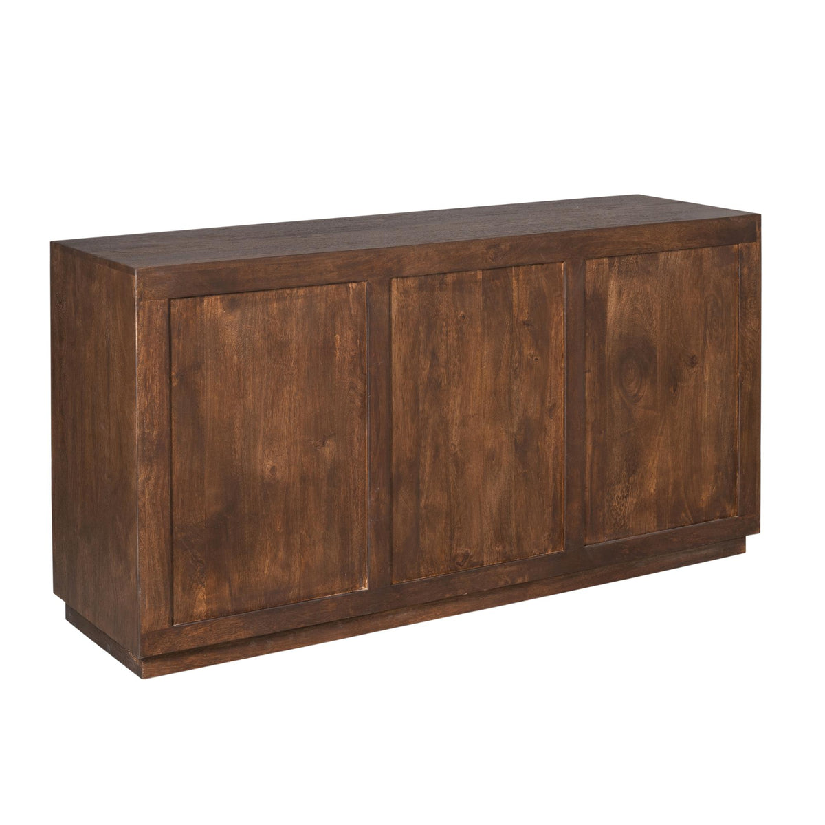 Buffet Bruxelles en bois de manguier marron, 3 portes, 150 cm Starfurn