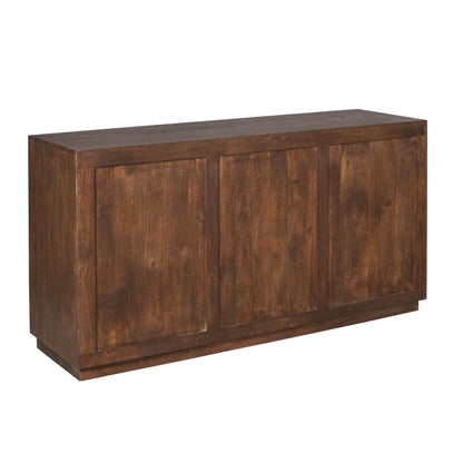 Buffet Bruxelles en bois de manguier marron, 3 portes, 150 cm Starfurn