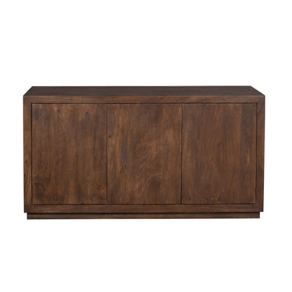 Buffet Bruxelles en bois de manguier marron, 3 portes, 150 cm Starfurn
