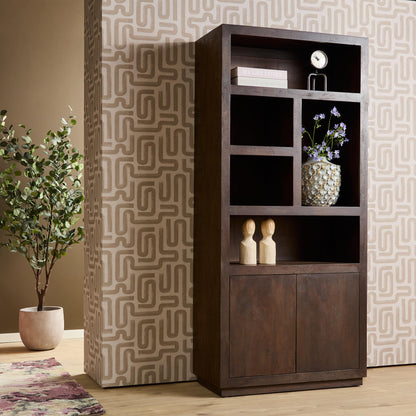 Vitrine Bruxelles Bois de manguier Marron 90cm Starfurn