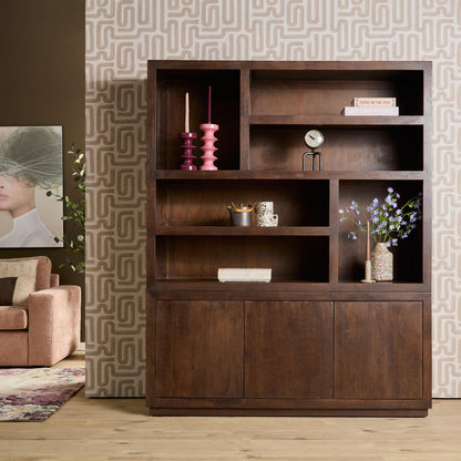 Vitrine Bruxelles Bois de manguier Marron 160cm Starfurn