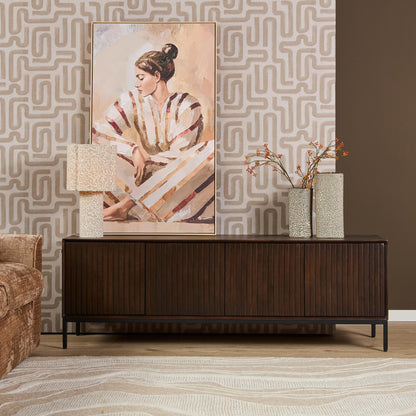 Meuble TV Madison Bois de Manguier Marron 165cm Starfurn