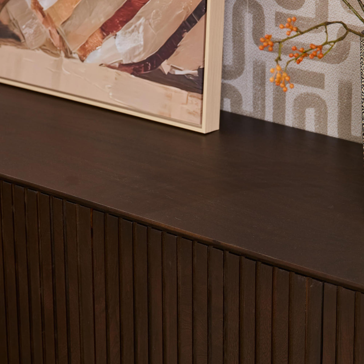 Meuble TV Madison Bois de Manguier Marron 165cm Starfurn