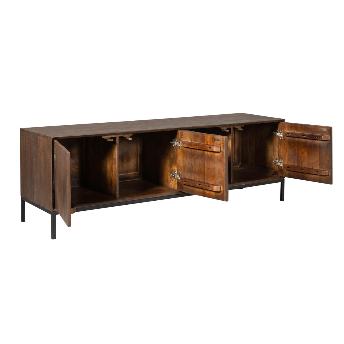 Meuble TV Madison Bois de Manguier Marron 165cm Starfurn
