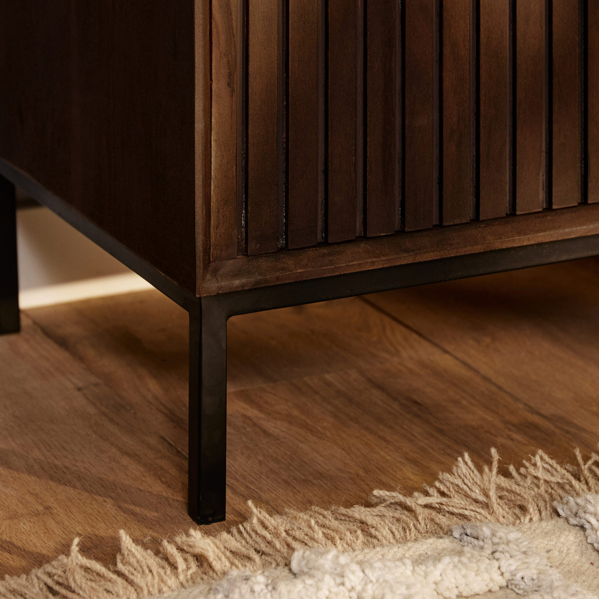 Meuble TV Madison Bois de Manguier Marron 165cm Starfurn