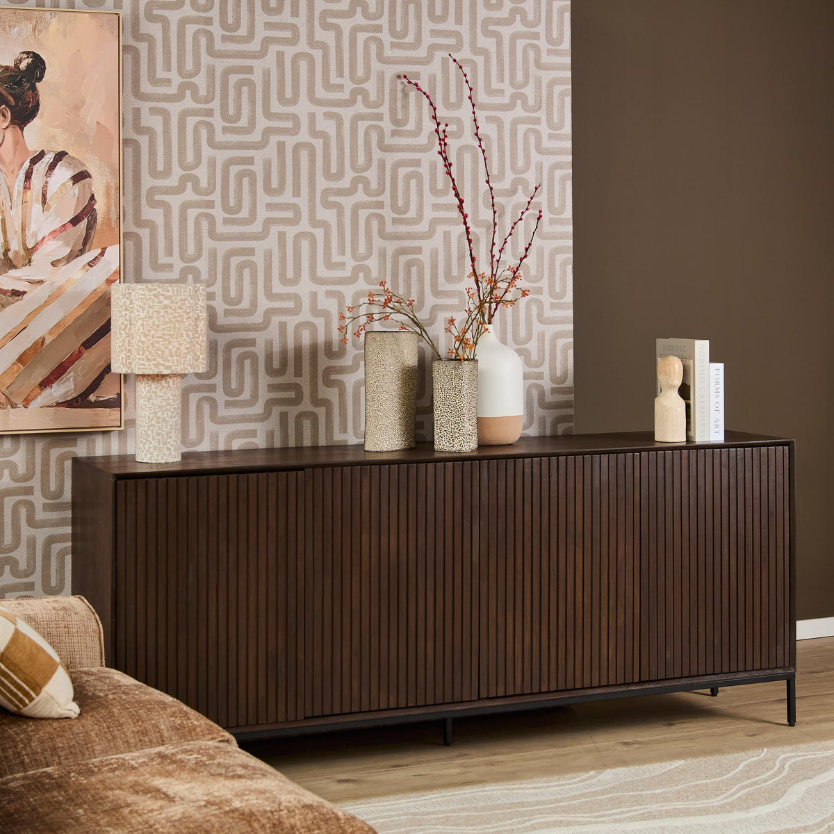 Buffet Madison Bois de manguier Marron 210cm Starfurn