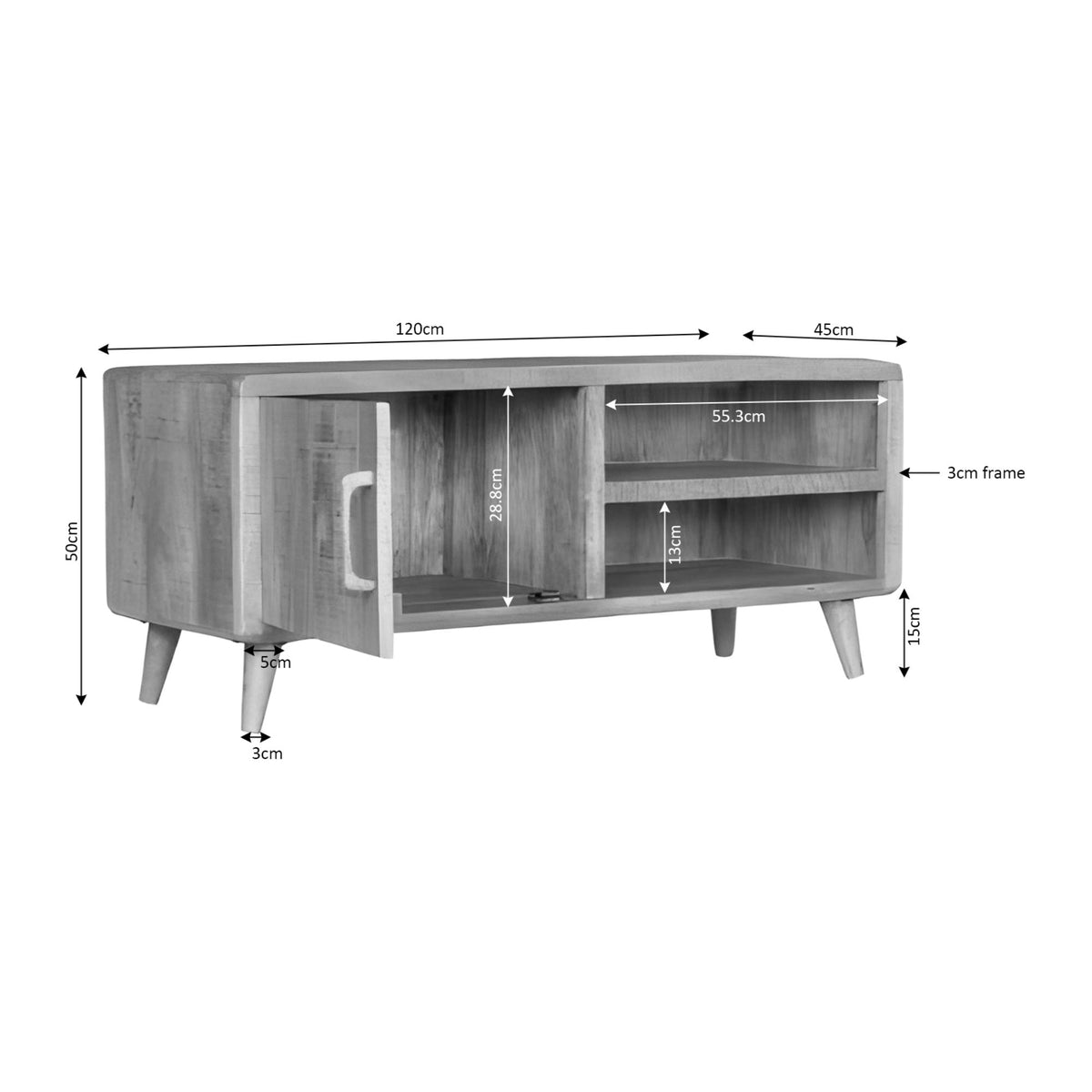 Buffet Madison Bois de manguier Marron 210cm Starfurn