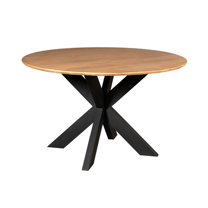 Table à manger Madison Bois de manguier Naturel Ronde 110cm Starfurn