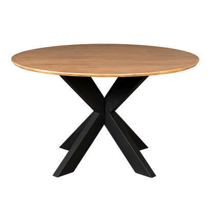 Table à manger Madison Bois de manguier Naturel Ronde 150cm Starfurn