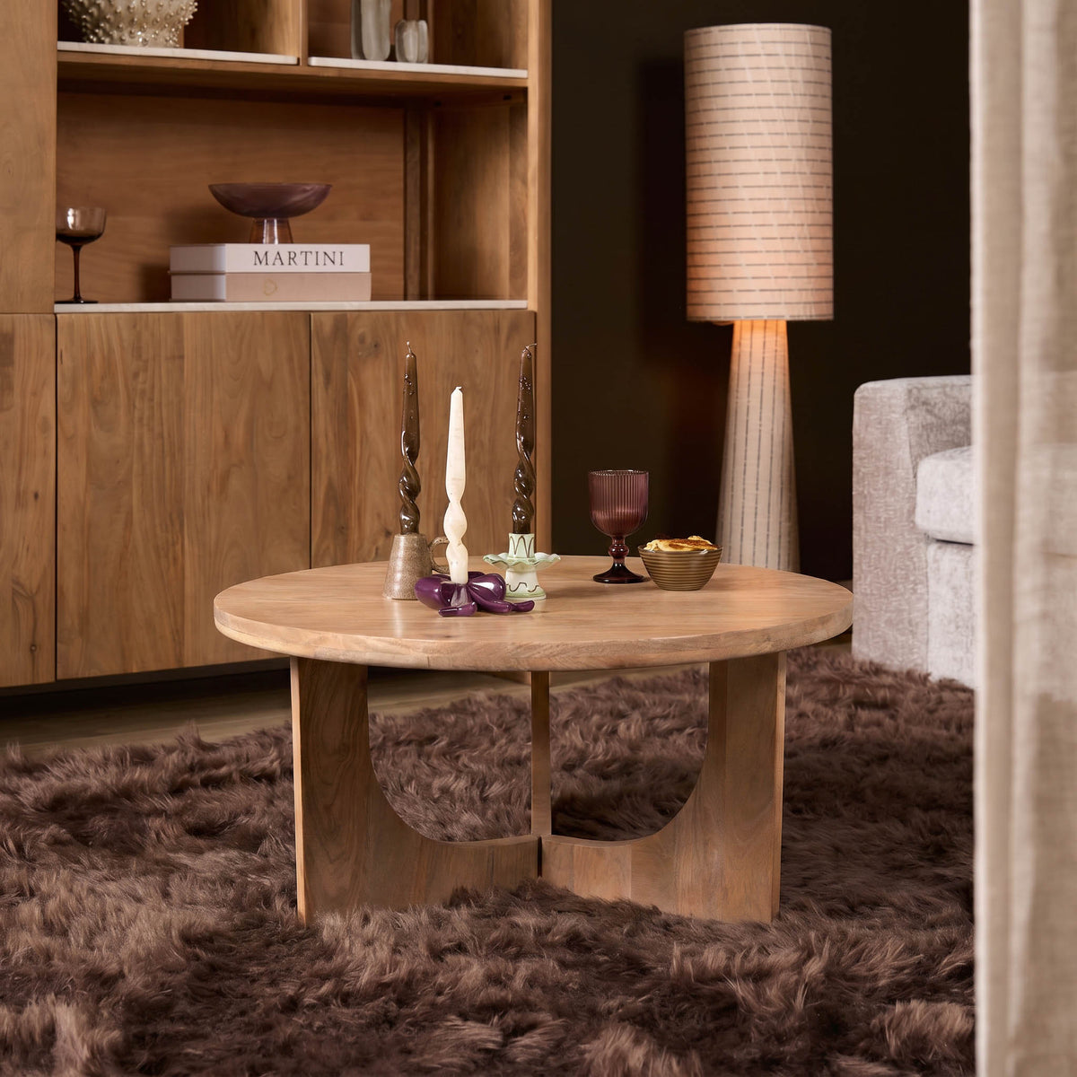 Table basse Guus Bois de manguier Naturel 80cm Starfurn