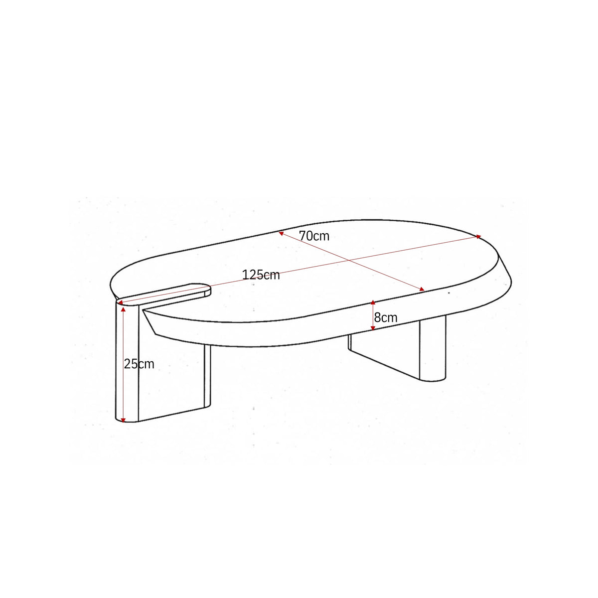 Table basse Rava en bois de manguier marron 125 cm Starfurn