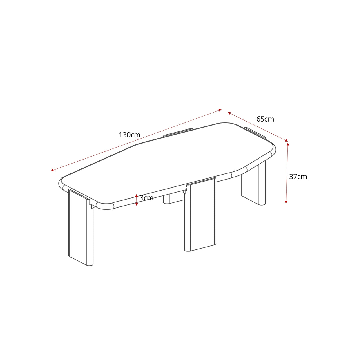 Table basse Nuvé Botticino Marbre Naturel 100cm Starfurn