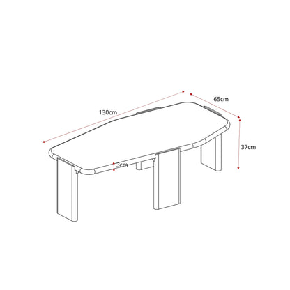 Table basse Nuvé Botticino Marbre Naturel 100cm Starfurn