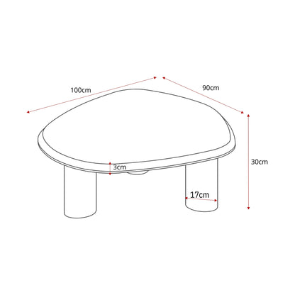 Table basse Nuvé Botticino Marbre Naturel 100cm Starfurn