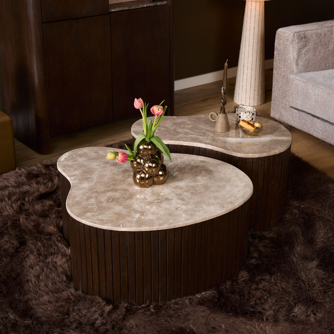 Table basse Nomi en bois de manguier marron 70 cm Starfurn