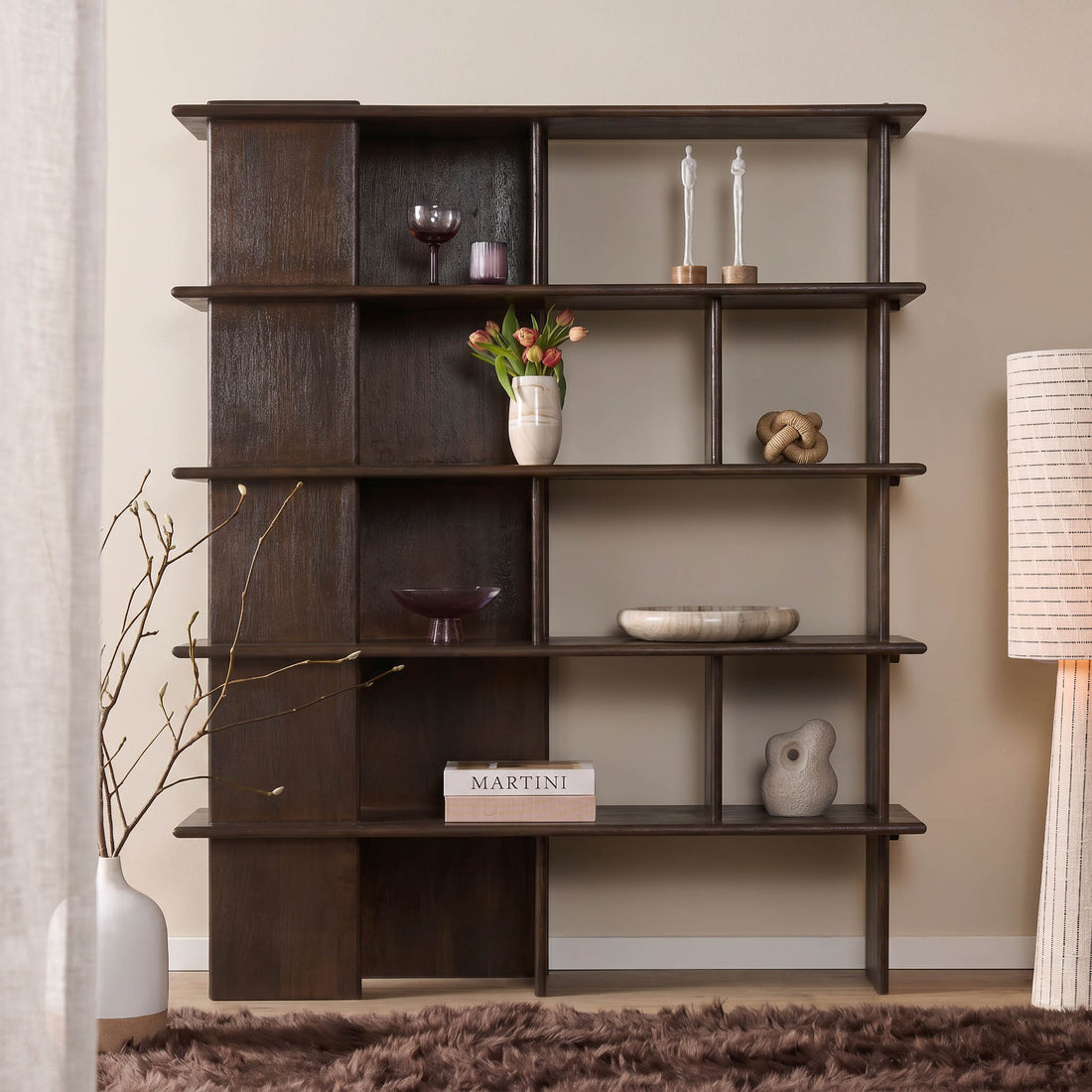 Armoire murale Lina Bois de manguier Marron 150cm Starfurn