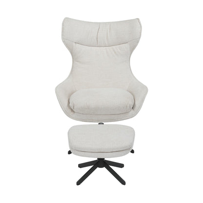 Fauteuil Olivia Pivotant Tissu Blanc Cassé Starfurn